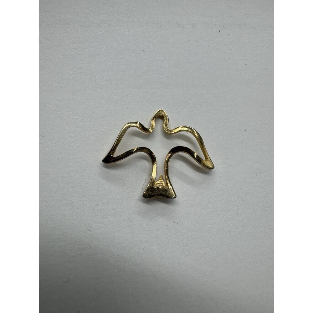 Vintage Gold Colored Peace Dove Lapel Pin
